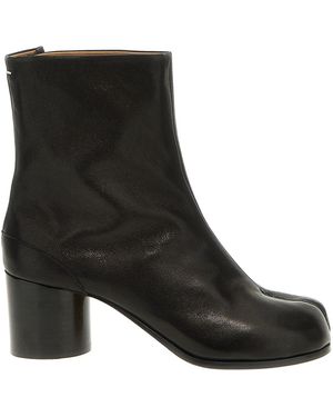 Maison Margiela Tabi Leather Ankle Boots - Black