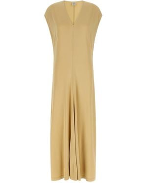 TOTEME 'v-neck' Dress - Metallic