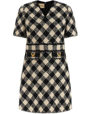 Valentino Garavani Damier Tweed Dress - Black