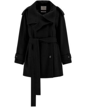 Sportmax Trench 'Bouquet1234' - Nero