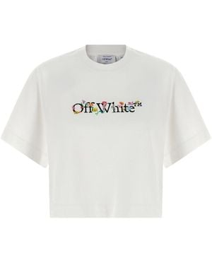 Off-White c/o Virgil Abloh 'bookish Glowing Flower' T-shirt - White