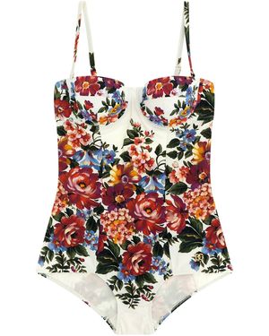 Dolce & Gabbana Re-Edition One-Piece Swimsuit - Red