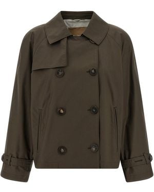 Max Mara 'mtctesoro' Trench Coat - Green