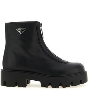 Prada Stiefeletten Mit Reißverschluss - Schwarz