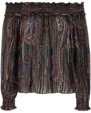 Saint Laurent Blouse 'Smock Stitch' - Black