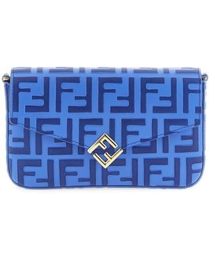 Fendi 'ff Diamonds' Wallet On Chain - Blue