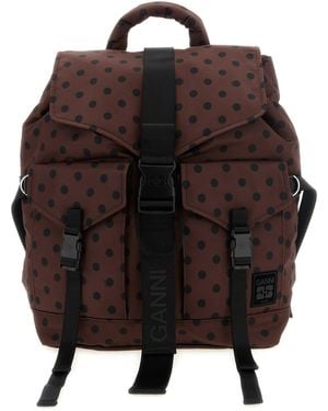 Ganni 're-tech' Backpack - Brown
