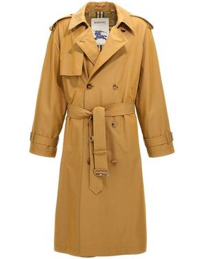 Burberry Trench lungo doppiopetto - Giallo