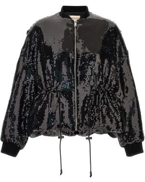 Alexandre Vauthier Bomber Jacket 'Sequin All-Over' - Black