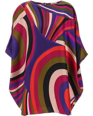 PUCCI Gemusterter Kaftan - Rot
