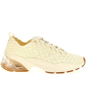 Tory Burch 'good Luck Woven Trainer' Trainers - Natural