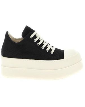 Rick Owens 'double Bumper Low Sneaks' Sneakers - Black
