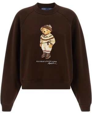 Polo Ralph Lauren 'polo Bear' Sweatshirt - Brown