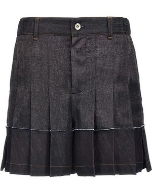Sacai Short balze - Grigio