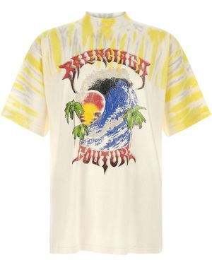 Balenciaga 'extreme Tie Dye' T-shirt - White