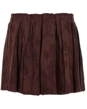 Etro Gonna Fantasia Floreale Jacquard - Marrone