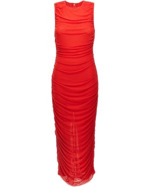 ROTATE BIRGER CHRISTENSEN Mesh Midi Dress - Red