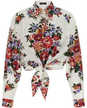 Dolce & Gabbana 'mazzo Di Fiori' Shirt - White