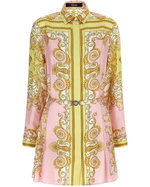 Versace Mini Dress With Baroque Print - Multicolour