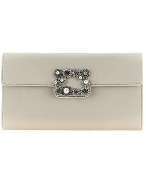 Roger Vivier 'efflorescence' Clutch - Gray