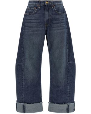 B Sides 'relaxed Cuffed Lasso' Jeans - Blue
