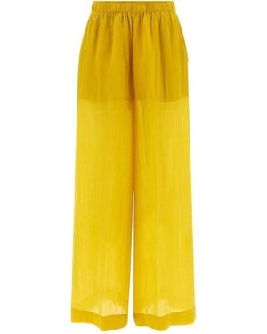 Nude Palazzo Trousers - Yellow