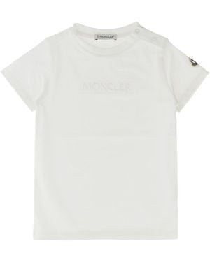 Moncler Logo Embroidery T-shirt - White