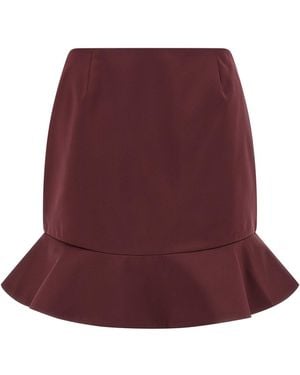 ROTATE BIRGER CHRISTENSEN Flounced Skirt - Red