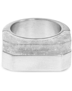 Rick Owens Ring "Double Crystal Hollywood" - Grau