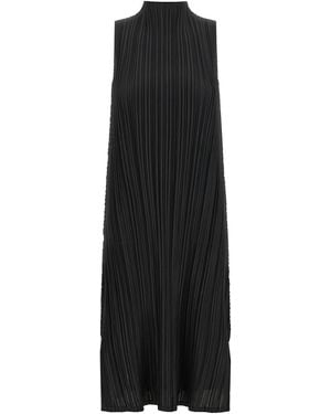 Pleats Please Issey Miyake 'Mellow Pleats' Kleid - Schwarz