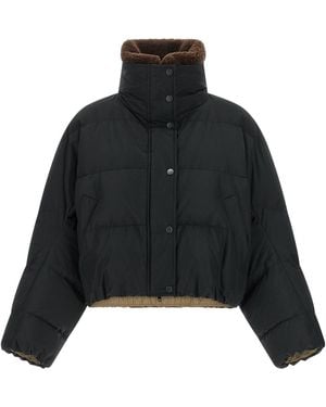 Brunello Cucinelli Cropped Down Jacket - Black