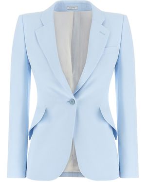 McQueen Single-breasted Blazer - Blue