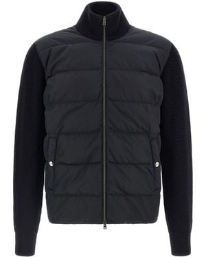 Herno Quilted Cardigan - Black