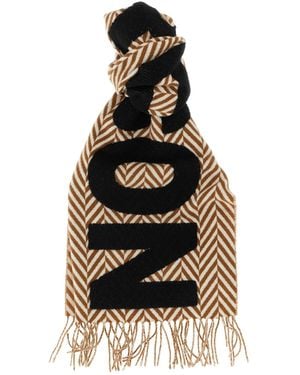 JW Anderson Schal "Herringbone Logo" - Schwarz