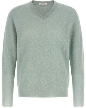 AURALEE 'baby Suri Alpaca Sheer' Jumper - Green