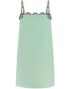 Valentino Garavani Crystal Embroidery Dress - Green
