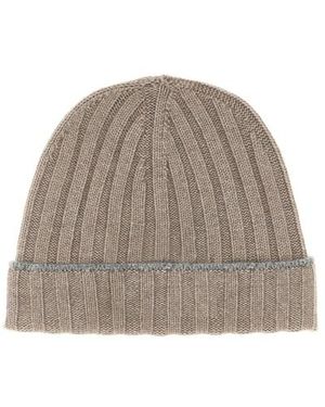 Brunello Cucinelli Berretta Risvolto Cashmere - Marrone