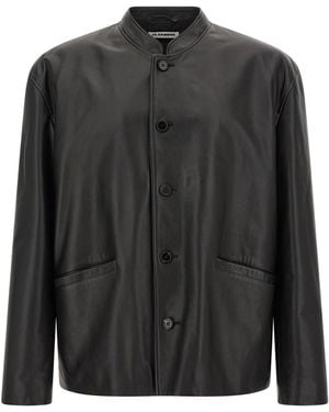 Jil Sander '145' Leather Jacket - Black