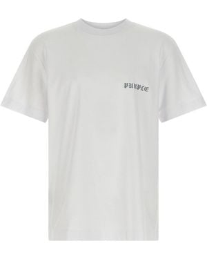Purple Printed T-shirt - White