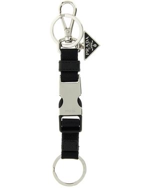Prada Nylon Keyring - Black