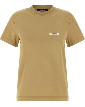 Jacquemus 'le T-shirt Gros-grain' T-shirt - Natural