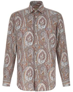 Etro Printed Shirt With Pegaso Embroidery - Multicolour