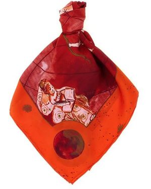 Diane von Furstenberg Foulard 'Zodiac Flag' - Rosso