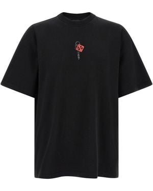44 Label Group T-Shirt Mit Vorhängeschloss-Druck - Schwarz