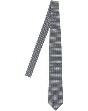Brioni Seidenkrawatte Mit Mikro-Geometrischem Muster - Schwarz