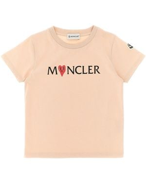 Moncler T-Shirt Mit Logodruck - Pink