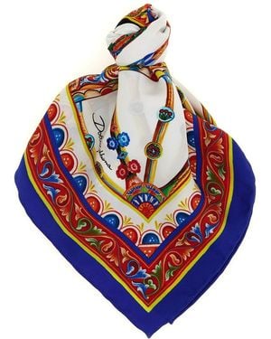 Dolce & Gabbana 'carretto' Scarf - Blue