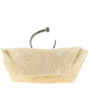 Magda Butrym Crochet Clutch - Natural