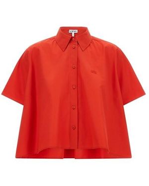 Loewe Camicia Trapezio - Rosso