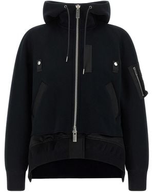 Sacai Kapuzenpullover "Sponge" - Schwarz